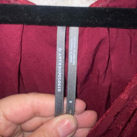 Anthropologie Toulon Pleated Mini Dress in Plum Size Small NEW - Picture 7 of 8